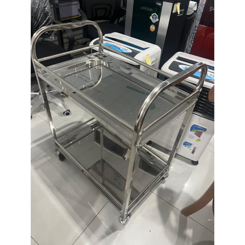 XE ĐẨY INOX 2 TẦNG
