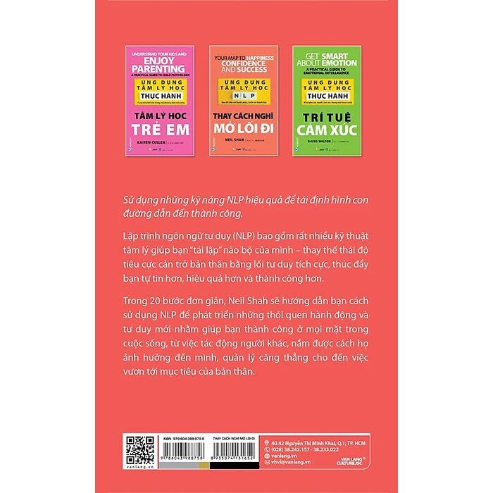 Sách - Ứng Dụng Tâm Lý Học NLP - Thay Cách Nghĩ Mở Lối Đi ( Neil Shah,VL)