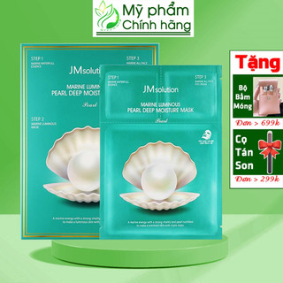 JM Solution Mặt Nạ Ngọc Trai Trắng 3 Bước [MIẾNG LẺ] JM Solution Marine Luminous Pearl Deep Moisture Mask