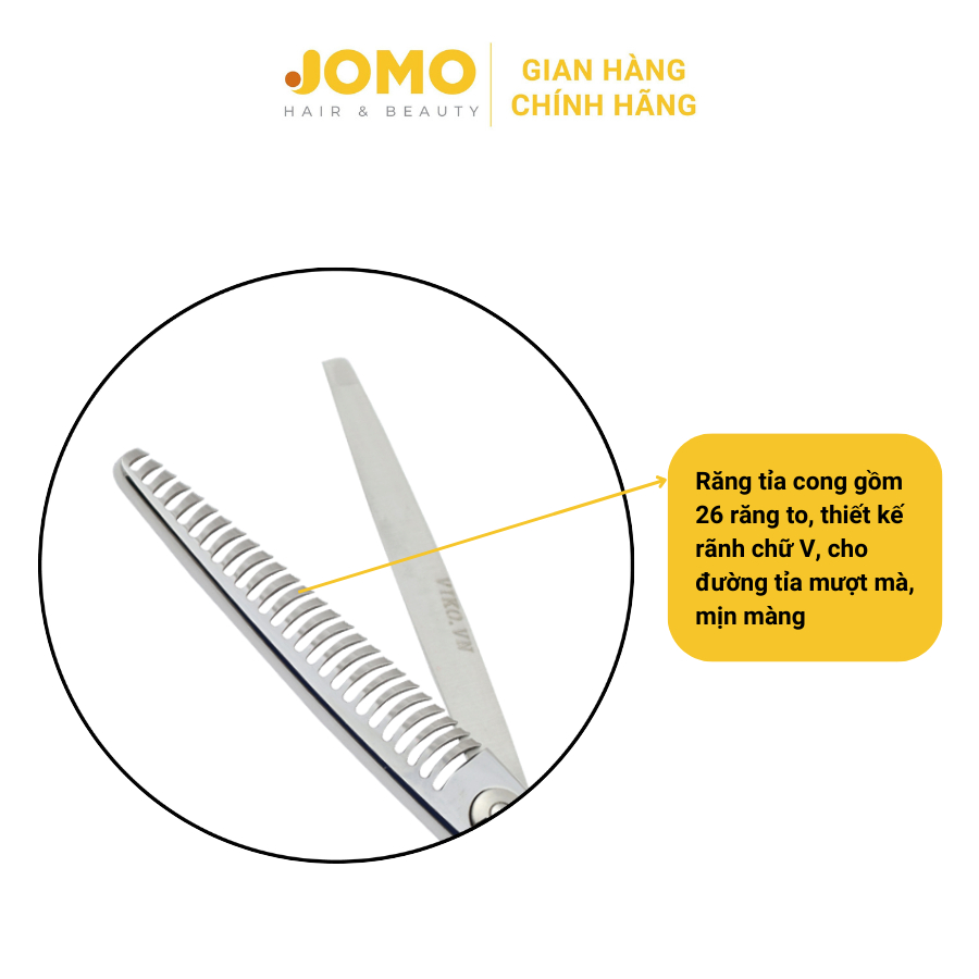 Kéo Tỉa Tóc AKAFUJI TA 262 răng cong SIZE 6.0 inches Thép Nhật - Jomo Hair & Beauty