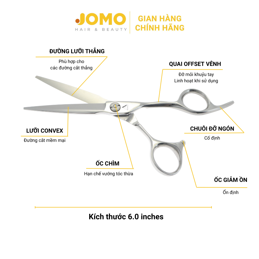 Kéo Cắt Tóc AKAFUJI EA 603 SIZE 6.0 inches Thép Nhật Cao Cấp - Jomo Hair & Beauty