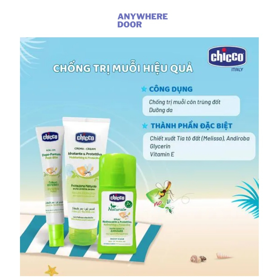 Xịt đa năng xua muỗi Chicco 100ml cho bé