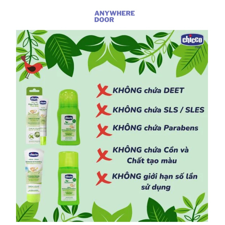 Xịt đa năng xua muỗi Chicco 100ml cho bé