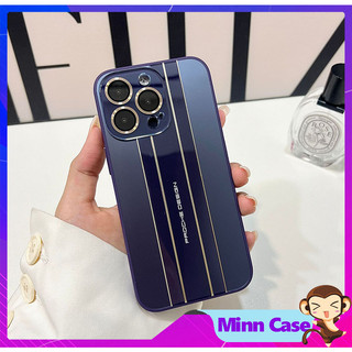 Ốp điện thoại PC kèm lens bảo vệ camera thiết kế phong cách sang trọng cho 14 13 11 Pro MAX 14 Plus 12 Pro MinnCase