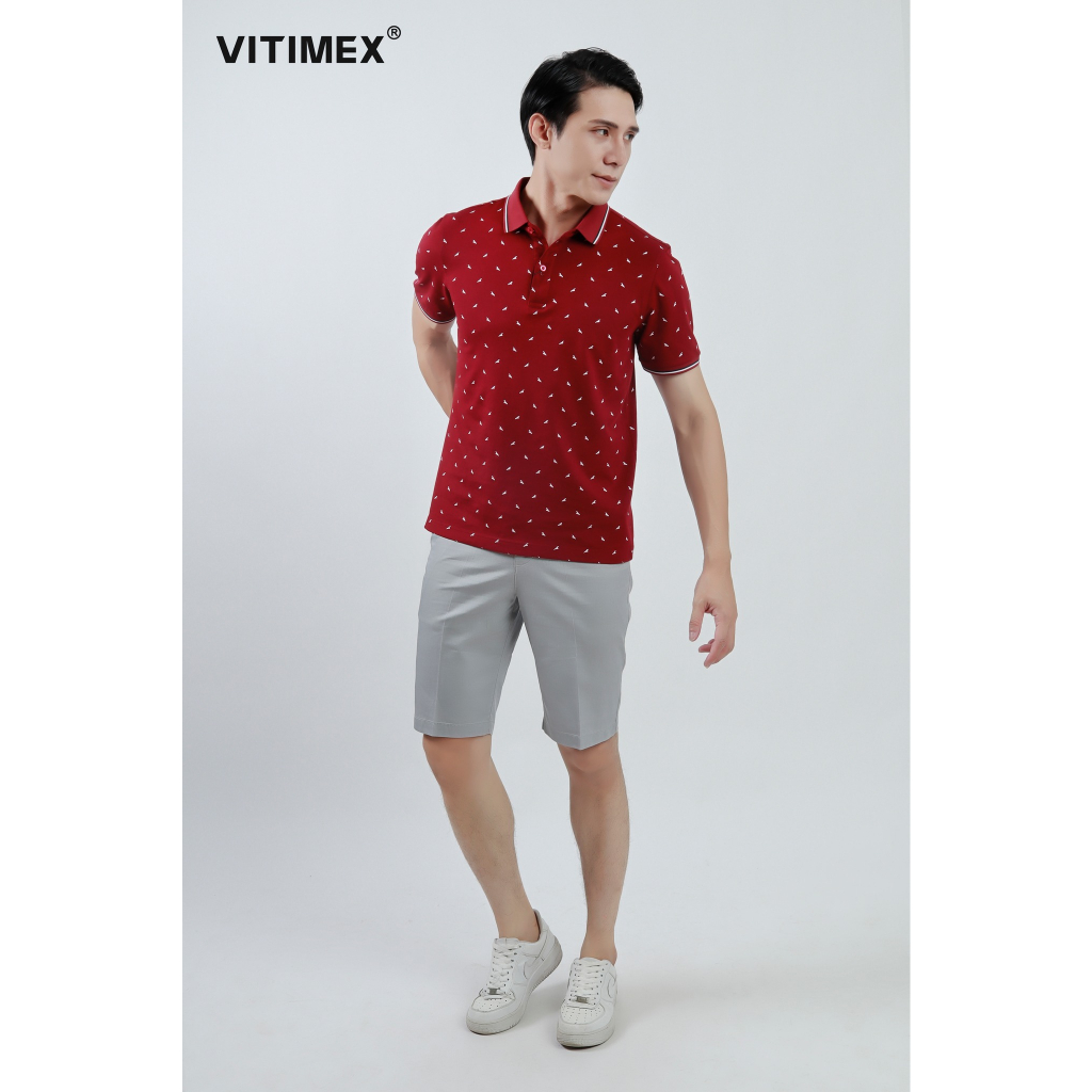 Áo thun nam Polo VITIMEX sợi Tre mềm mượt thoáng khí ATS3003
