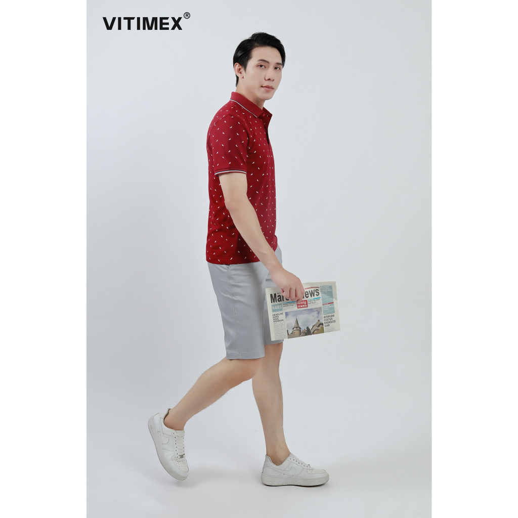 Áo thun nam Polo VITIMEX sợi Tre mềm mượt thoáng khí ATS3003