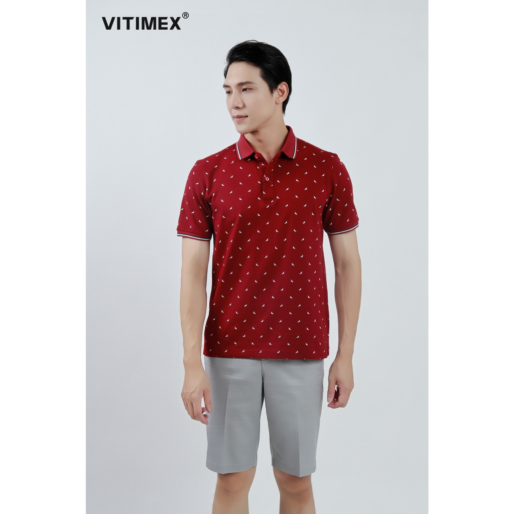 Áo thun nam Polo VITIMEX sợi Tre mềm mượt thoáng khí ATS3003