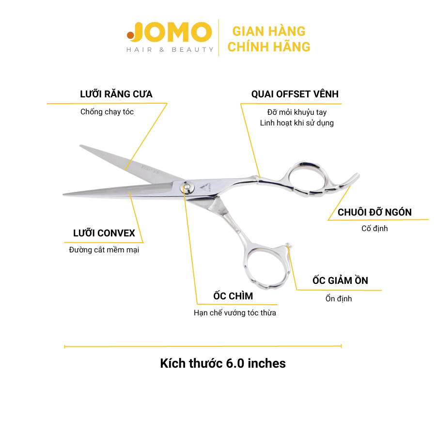 Kéo Cắt Tóc  AKAFUJI EAS 603 SIZE 6.0 inches Thép Nhật Cao Cấp - Jomo Hair & Beauty