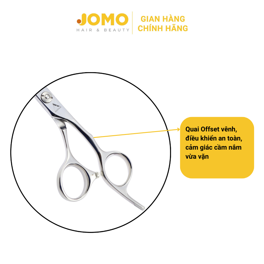 Kéo cắt tóc AKAFUJI lưỡi thẳng quai offset vênh size 7.0 inches CA703 - Jomo Hair & Beauty