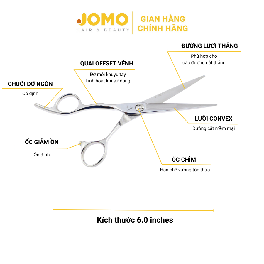 Kéo Cắt Tóc Tay Trái Akafuji LAC 603 SIZE 6.0 inches Thép Nhật Cao Cấp  - JOMO HAIR & BEAUTY