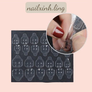 Miếng keo 2 mặt dán móng nail box loại 24 miếng , 12 miếng màu vàng, hồng - r16