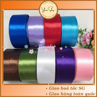 Ruy Băng Lụa 4cm Nguyên Liệu Làm Hoa Hồng Vải Cây Cỏ Lau Đủ Màu