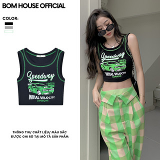 Áo croptop nữ ba lỗ speed ôm body sexy chất thun gân