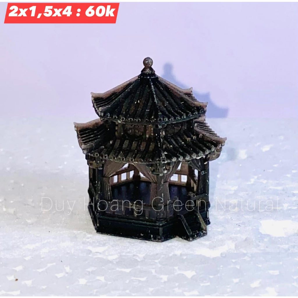 Mô hình tiểu cảnh CHÒI NGHỈ trang trí bể cá, aquarium, terrarium, non bộ, sân vườn, cây cảnh, DIY