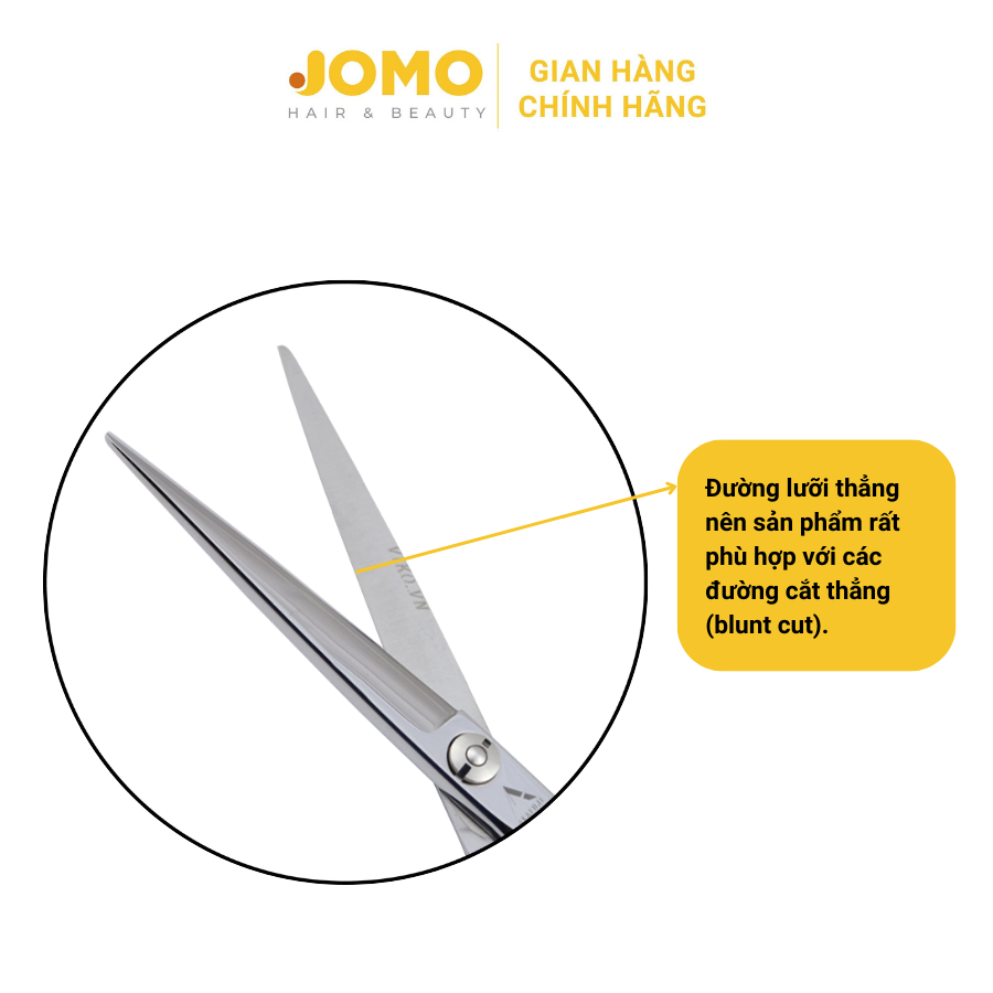 Kéo cắt tóc AKAFUJI lưỡi thẳng CA602 quai offset phẳng size 6.0 inches - Jomo Hair & Beauty