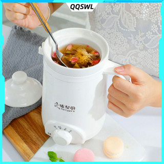 Cốc điện hầm mini Cốc chưng yến đa năng 500ml Cốc hầm thức ăn bằng điện nấu chậm lõi bằng sứ kiêm nấu cháo hầm canh sắc thuốc, nấu chè