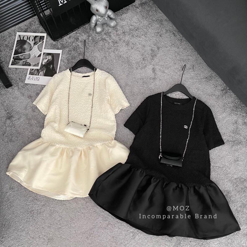 Váy bầu, váy suông đuôi cá kèm túi hàng QC