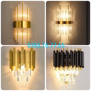 Đèn tường pha lê, trang trí tường, vách cầu thang decor nội thất (CỠ LỚN 60cm)