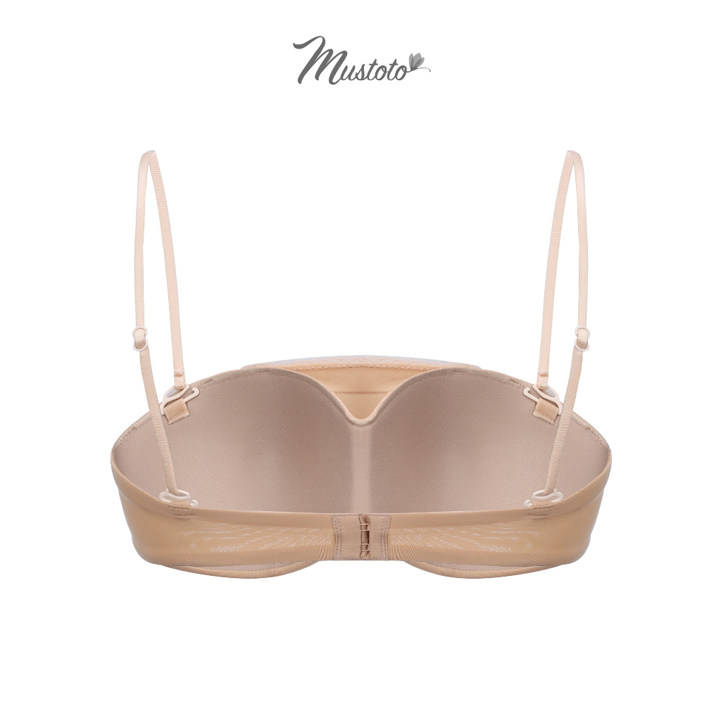 Áo Lót Nữ Quây Không Gọng Mút Mỏng Leveche Đa Năng Trơn Phối Ren Thoải Mái Da Đậm (Mustoto MA27)