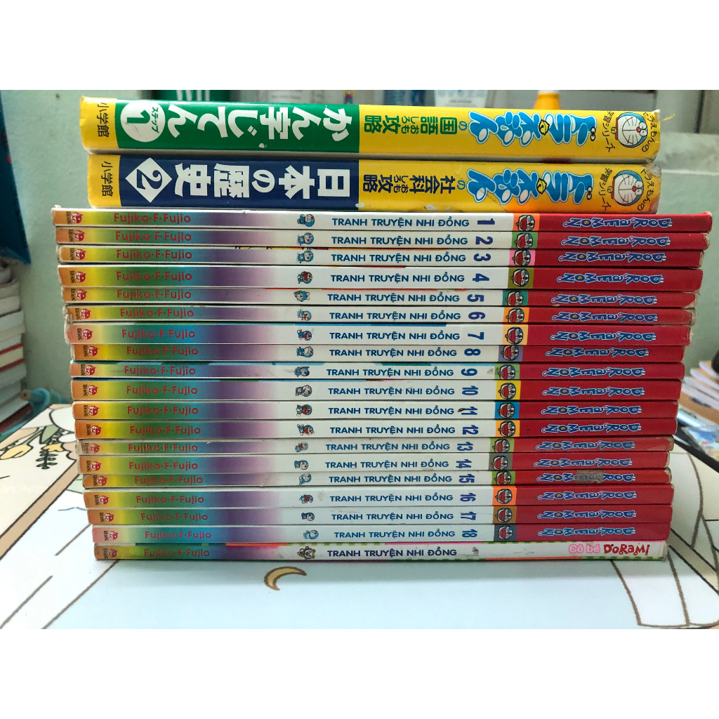 FULL 19 tập Doraemon Nhi đồng (tặng kèm full 2 tập học chữ Kanji cùng Doraemon)