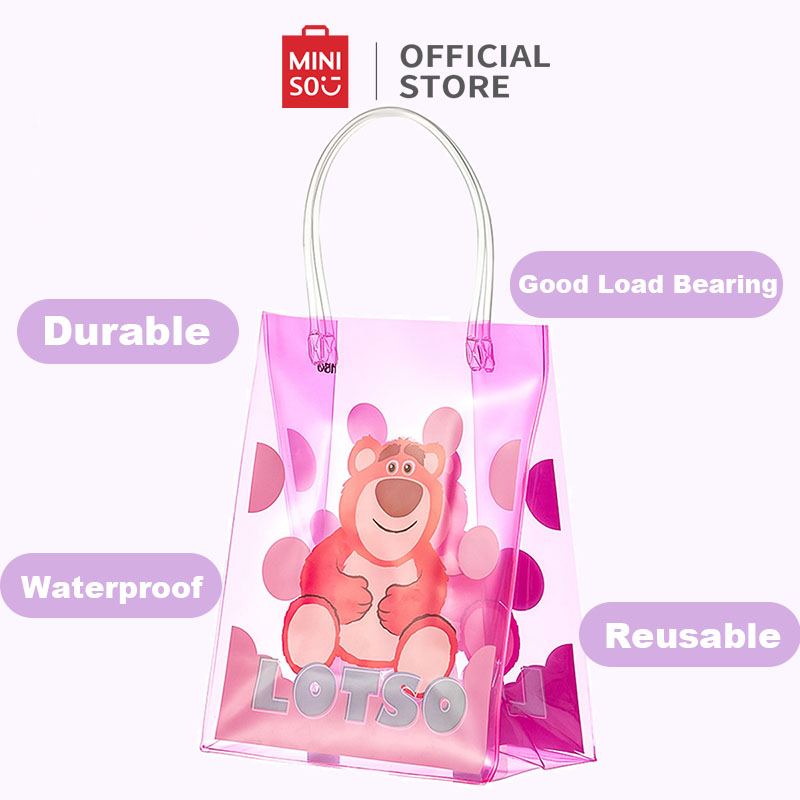 MINISO Disney Story Pixar túi quà trung bình bằng nhựa PVC túi mua sắm hộp quà túi quà