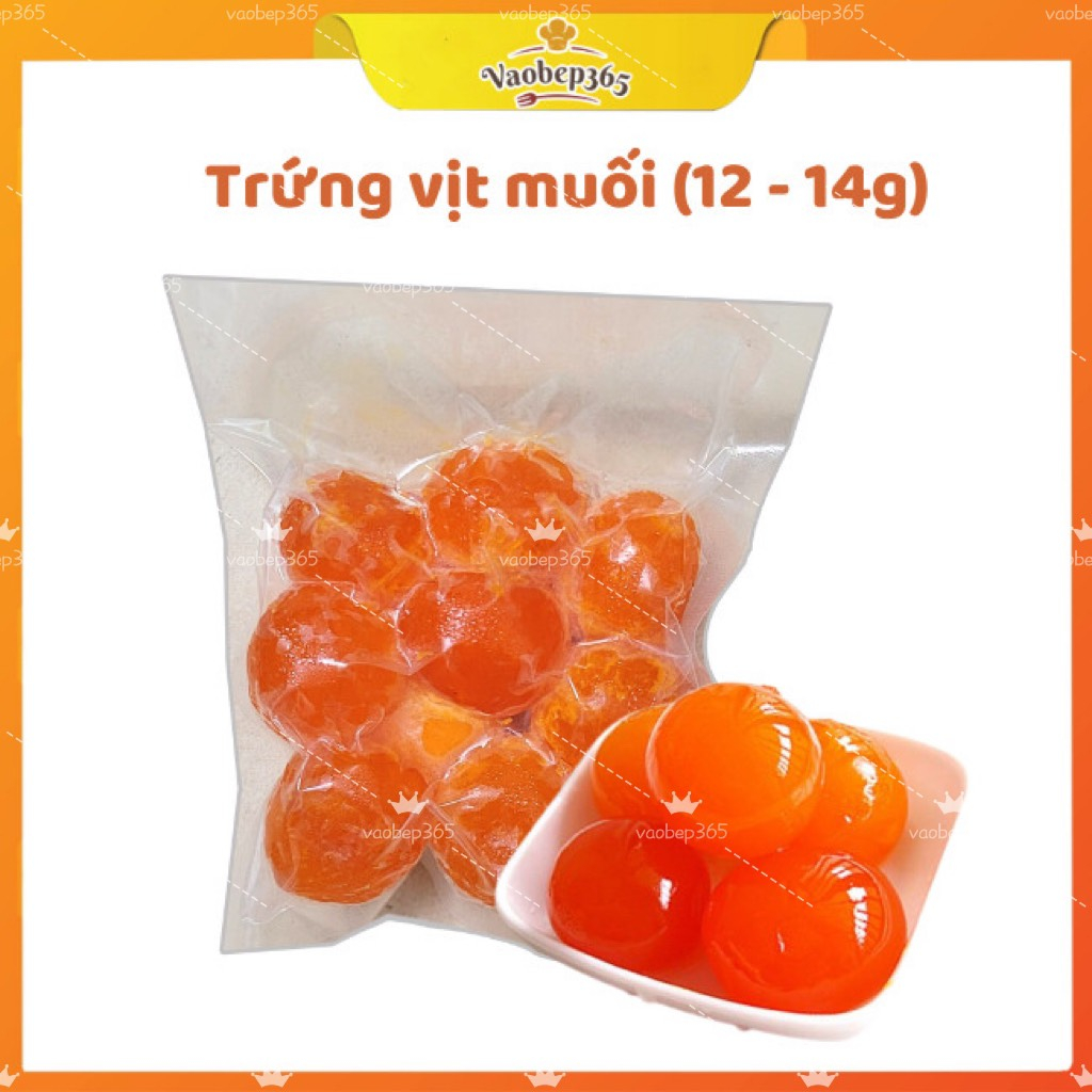 Trứng muối 12g - 14g (10 quả trứng vịt to) làm nhân bánh trung thu, làm sốt BBQ, kẹo nougat
