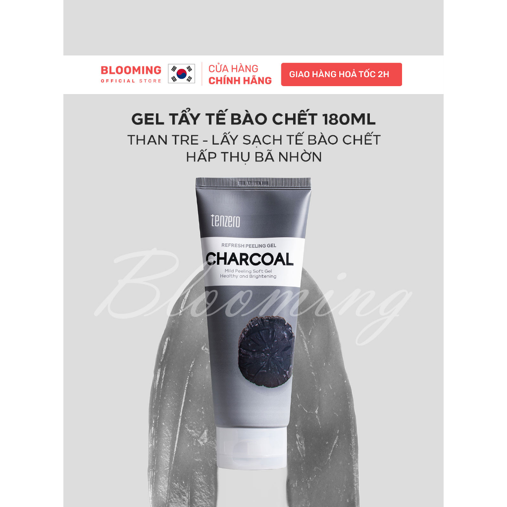 Gel Tẩy Tế Bào Chết Than Tre Tenzero Refresh Peeling Gel Charcoal 180ml