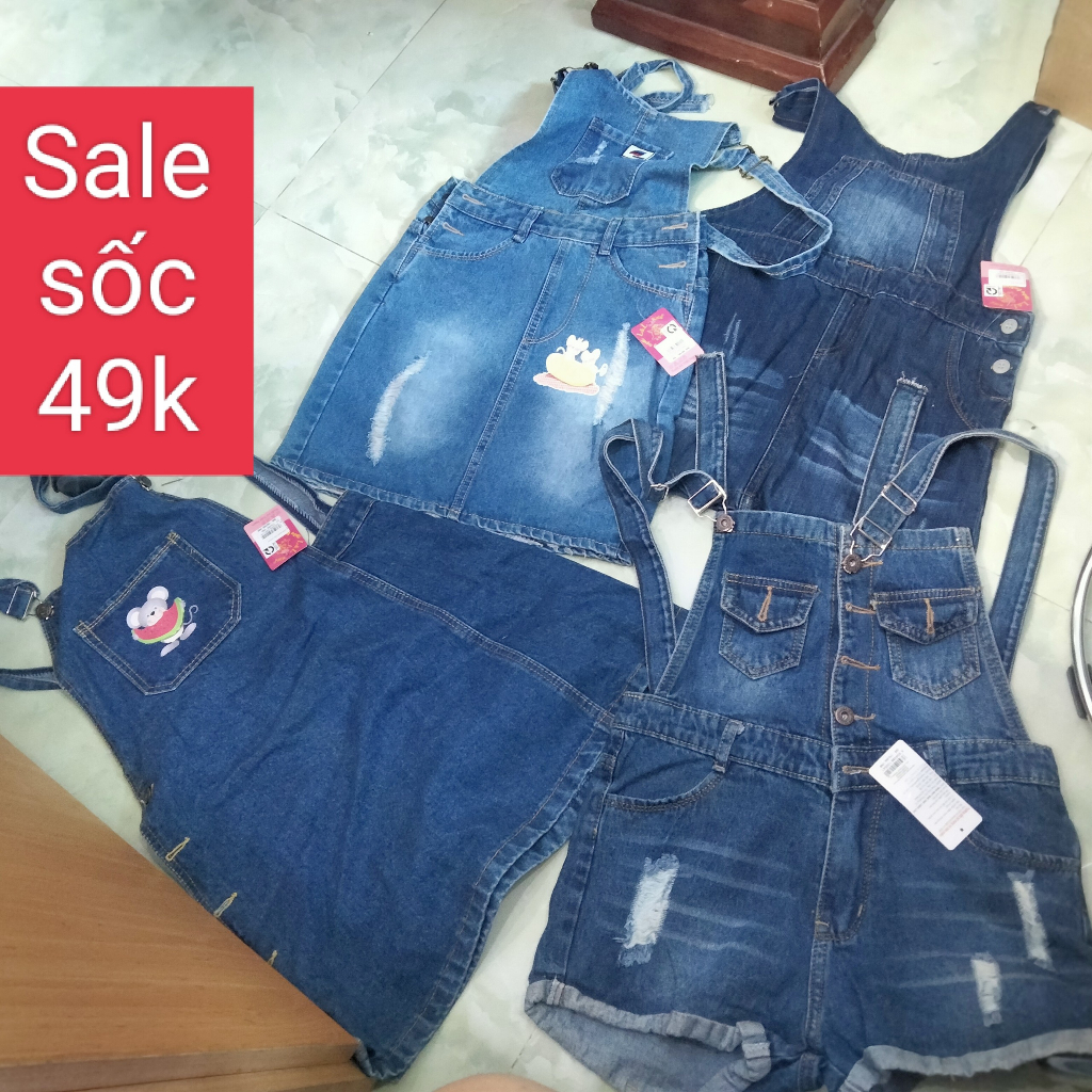 Yếm Jean bé gái giá sốc 49k