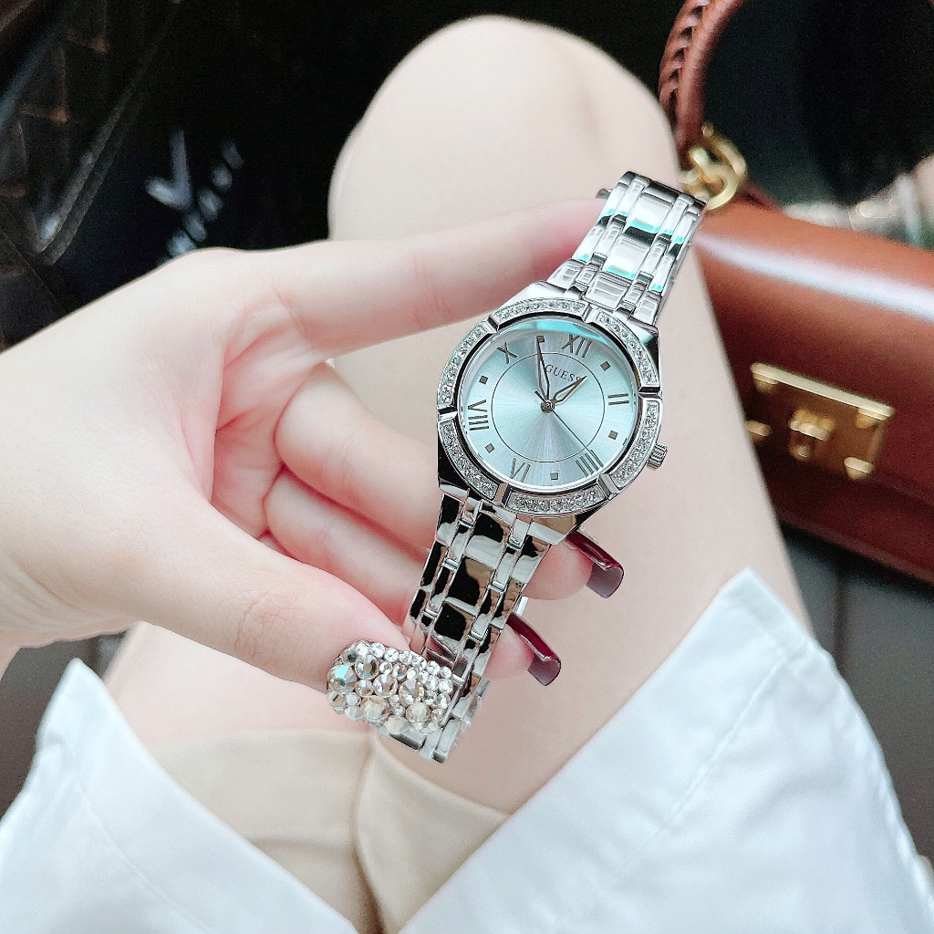 Có Bill - Đồng Hồ Nữ Guess GW0033L1 màu bạc size mặt 36mm dây thép
