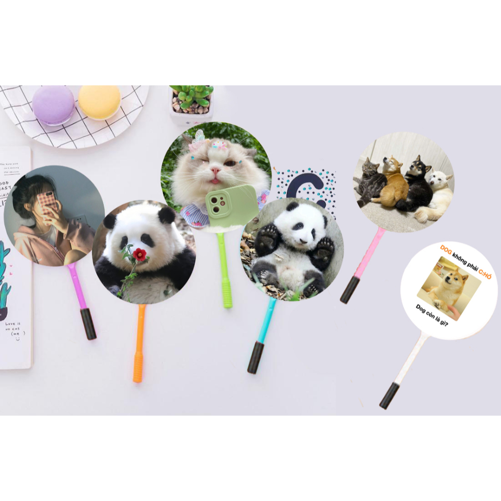 Bút quạt tròn in hình theo yêu cầu ITYC8 làm quà tặng lưu niệm cá nhân văn phòng in logo công ty sự kiện