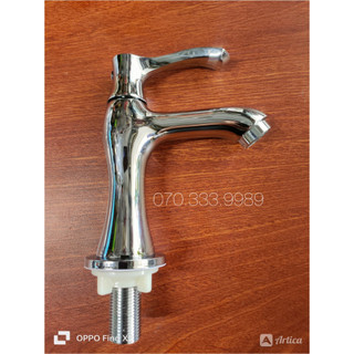 Vòi lavabo vòi rửa mặt Lạnh chất liệu Đồng Thau tay kiểu