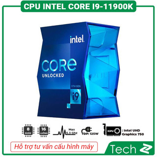 CPU Intel Core i9 11900K Box Công Ty Bảo Hành 36 Tháng