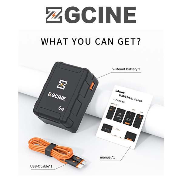 ZG-S95 V Mount Battery - Pin ZGCINE S95 - Hàng Chính Hãng