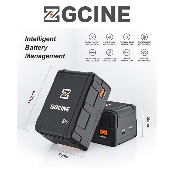 ZG-S95 V Mount Battery - Pin ZGCINE S95 - Hàng Chính Hãng