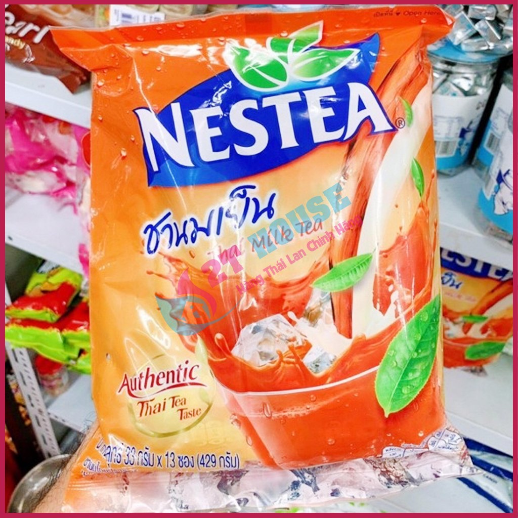 Trà sữa gói Nestea siêu ngon bịch 13 gói Thai Milk Tea Thái Lan 429g 2T House Shop Hàng Thái Lan Nội Địa Chính Hãng