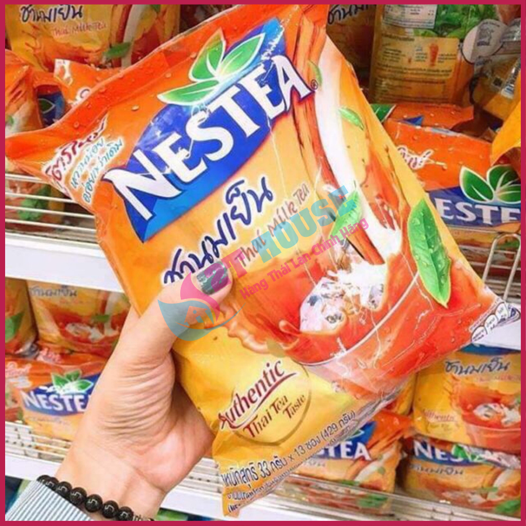Trà sữa gói Nestea siêu ngon bịch 13 gói Thai Milk Tea Thái Lan 429g 2T House Shop Hàng Thái Lan Nội Địa Chính Hãng