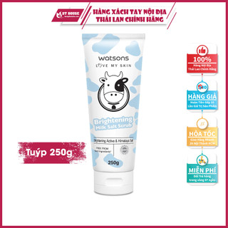 Muối tắm tẩy tế bào chết Watson/muối tắm bò tẩy da trắng Milk Salt Scrub Watsons Thái Lan tuýp 250g 2T House Shop