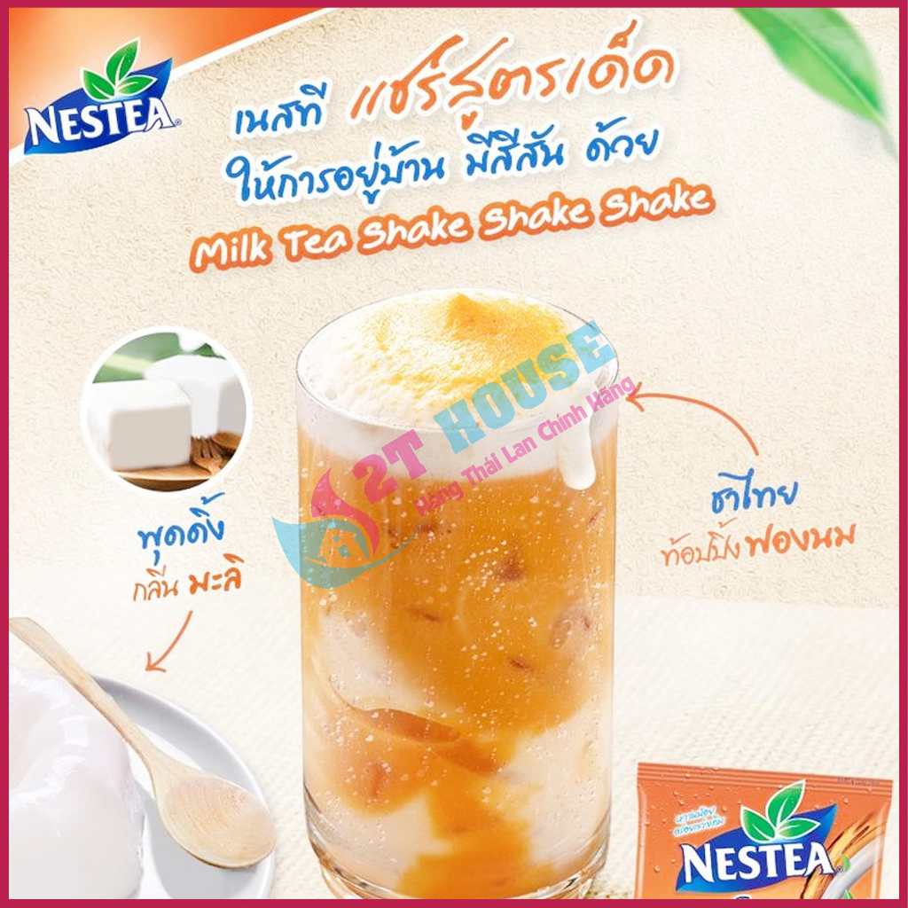 Trà sữa gói Nestea siêu ngon bịch 13 gói Thai Milk Tea Thái Lan 429g 2T House Shop Hàng Thái Lan Nội Địa Chính Hãng