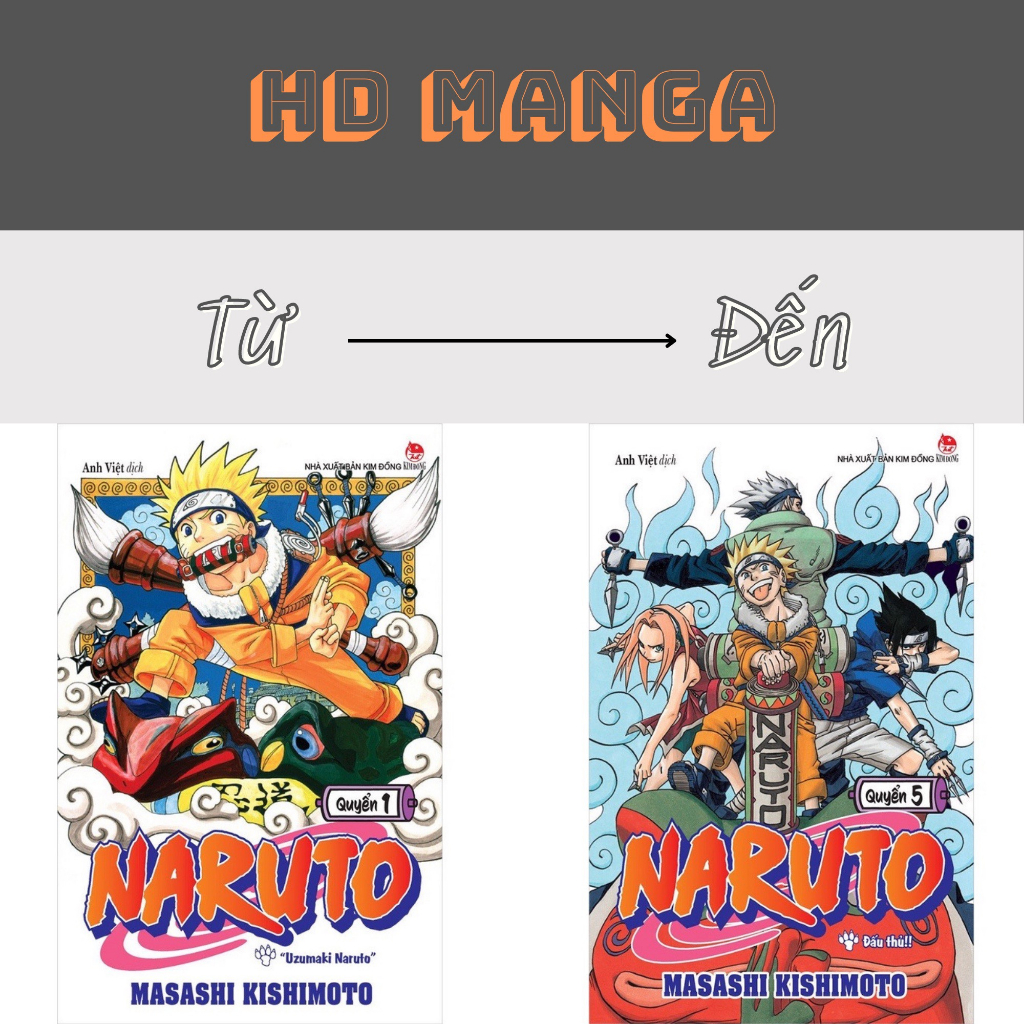 Truyện Tranh - Naruto  - Combo 5 tập - NXB Kim Đồng