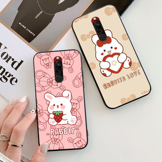 Ốp lưng xiaomi redmi 8 in hình thỏ trắng cute dễ thương