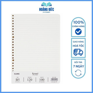 Ruột sổ còng kẻ ngang klong b5 - 100 tờ - ms: 548; binder file còng sắt 26 chấu b5 klong - ms: 549 - hoàng đức