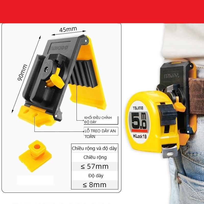 Móc treo nhanh cho thước, dụng cụ cầm tay Nakioo