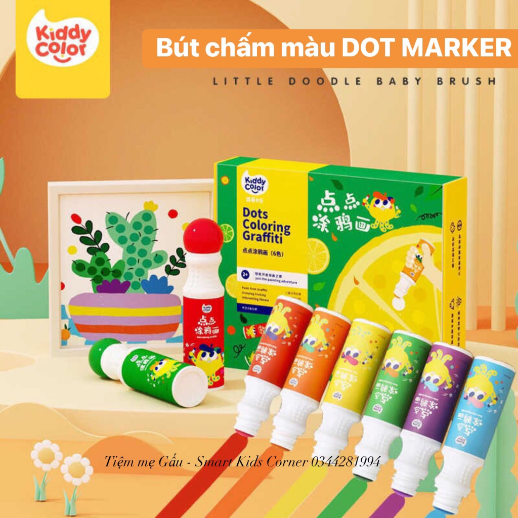 BÚT CHẤM MÀU DOT MARKERS, BÚT VẼ CHẤM TRÒN DOT PAINTING CHO BÉ THỎA SỨC SÁNG TẠO
