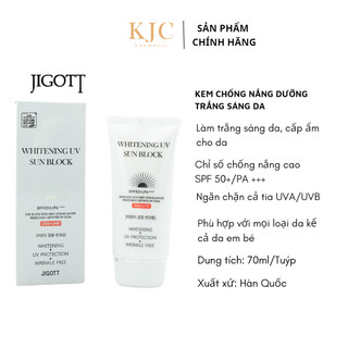 Kem Chống Nắng Dưỡng Trắng Da - JIGOTT Whitening UV Sun Block SPF50+ PA+++ 70ml