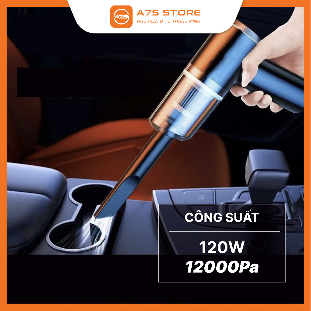 Máy hút bụi cầm tay mini - Máy hút bụi không dây đa năng lực hút siêu mạnh sử dụng hút bụi ô tô, bụi giường - HB1