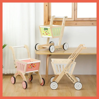 Đổ chơi xe đẩy siêu thị - xe tập đi bằng gỗ Happy Shopping