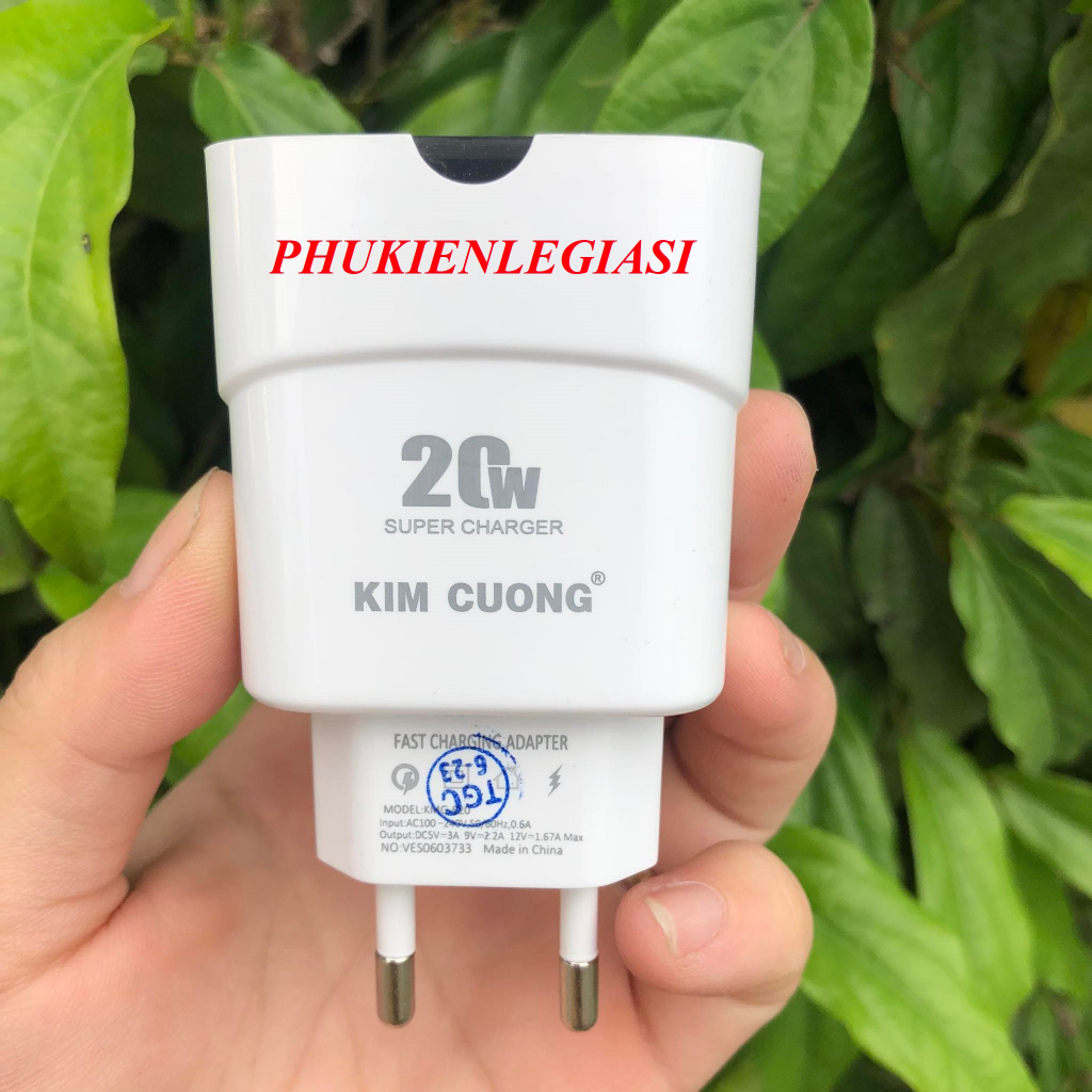 Cốc sạc nhanh Kim Cương KMG620 công suất 20W