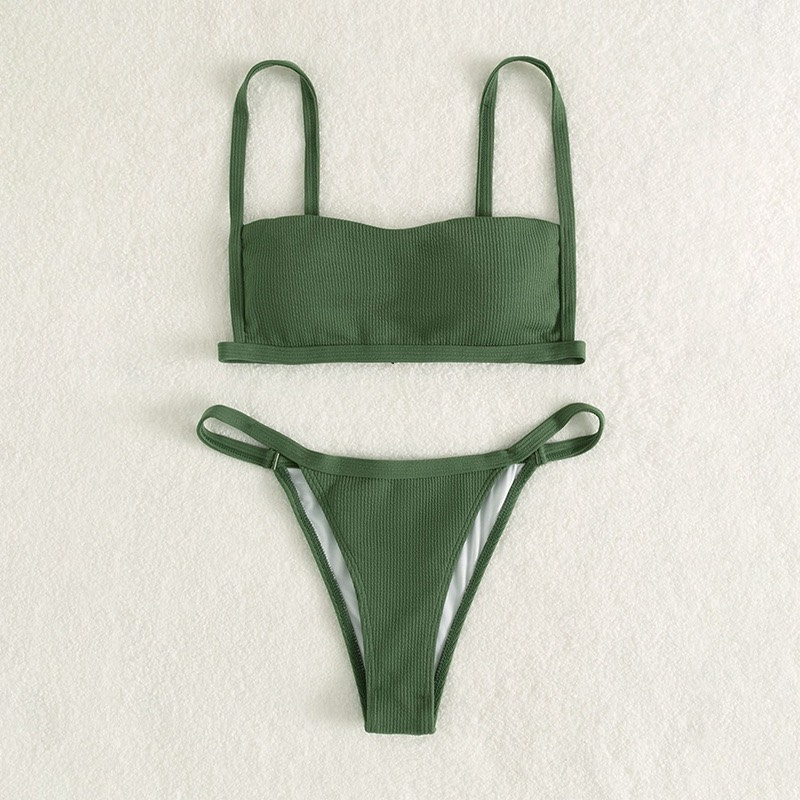 [5 MÀU] Bikini cổ yếm chất gân gợi cảm