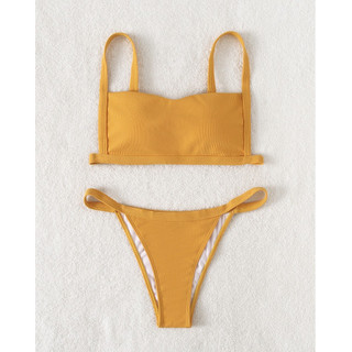 [5 MÀU] Bikini cổ yếm chất gân gợi cảm