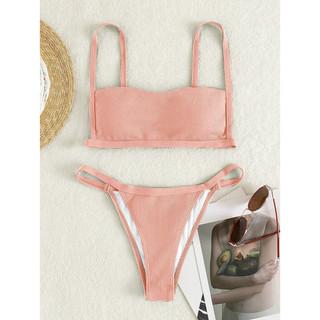 [5 MÀU] Bikini cổ yếm chất gân gợi cảm